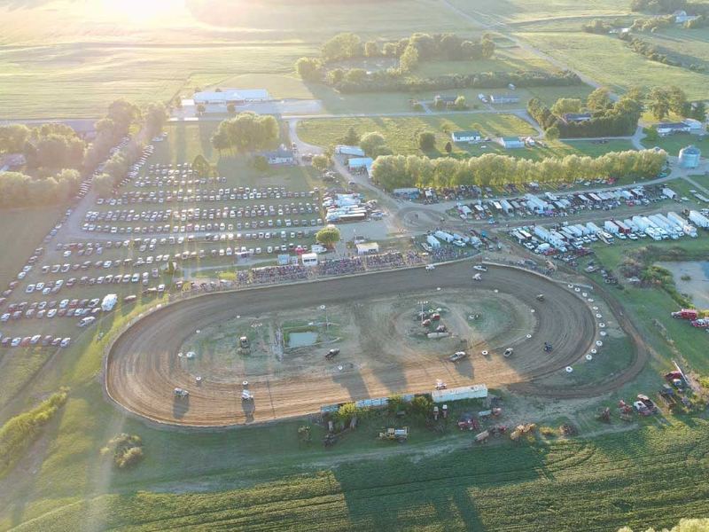 Aerial view of 35 Raceway Park
